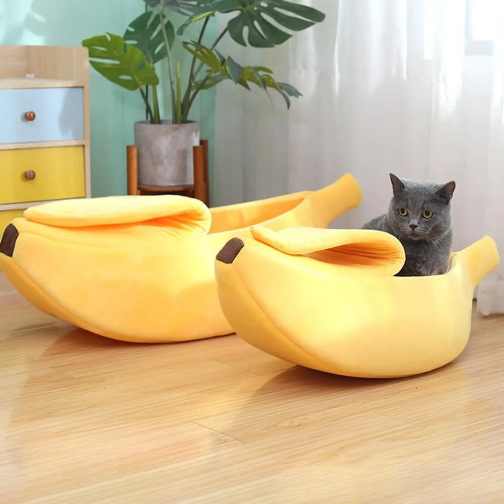 Cama Perro Cama Para Gato Forma De Plátano Cálido Lavable Xl
