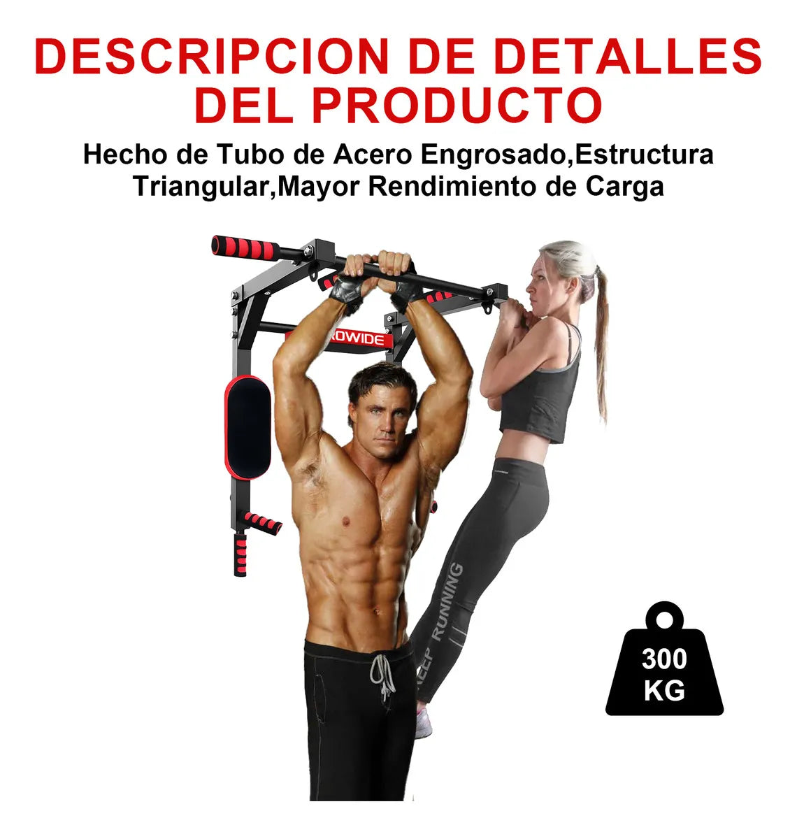 ROWIDE® Barra Multifuncional 8 En 1 Para Dominadas, Calistenia Y Ejercicios De Gym con Costal de Box，Barra 8en1 Dominadas Multifunciona Ejercicio Gym Calistenia