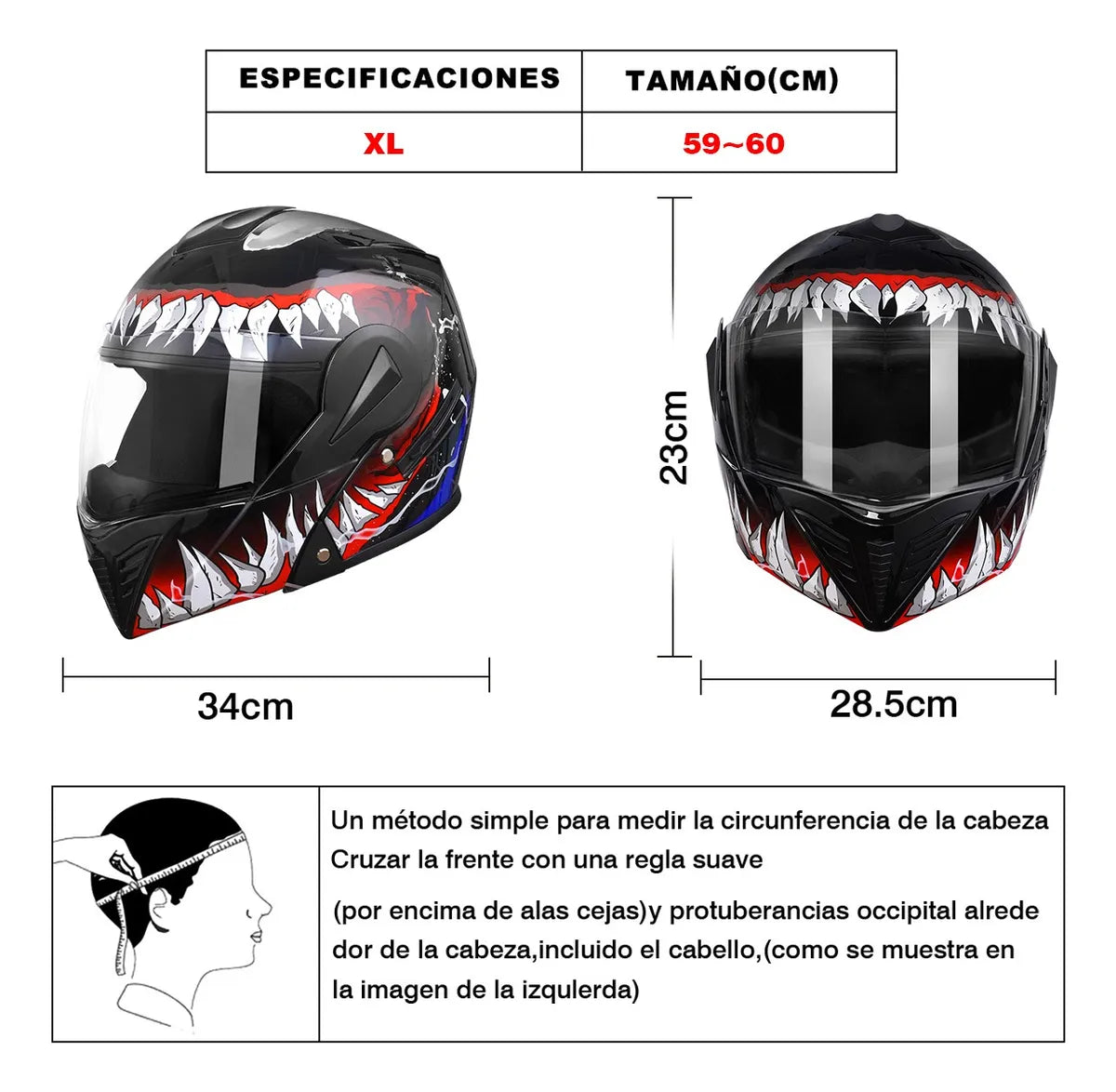 Casco Abatible, Cascos Para Motos Certificados Dot Con Visor