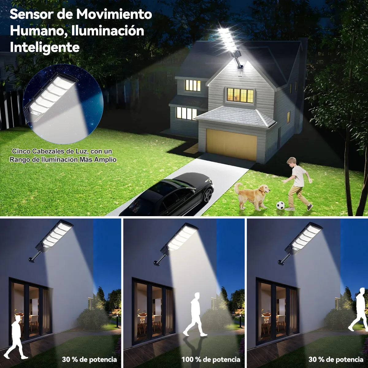 Dopwii® 2pcs Lámparas Led Solar Luz Exterior 2800w Suburbana