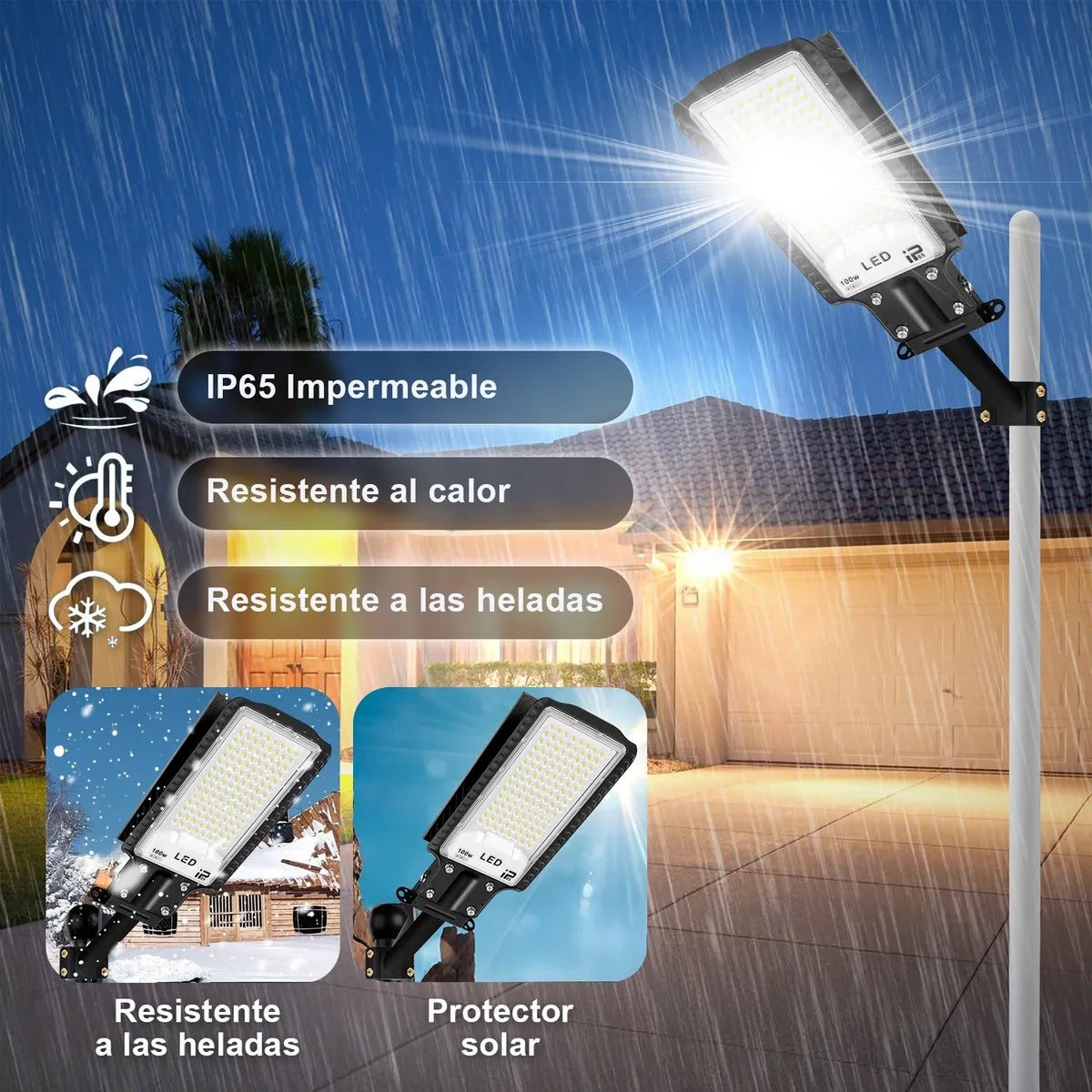 Dopwii® Lámpara Led Solar Exterior Luminaria Suburbanas Ip67