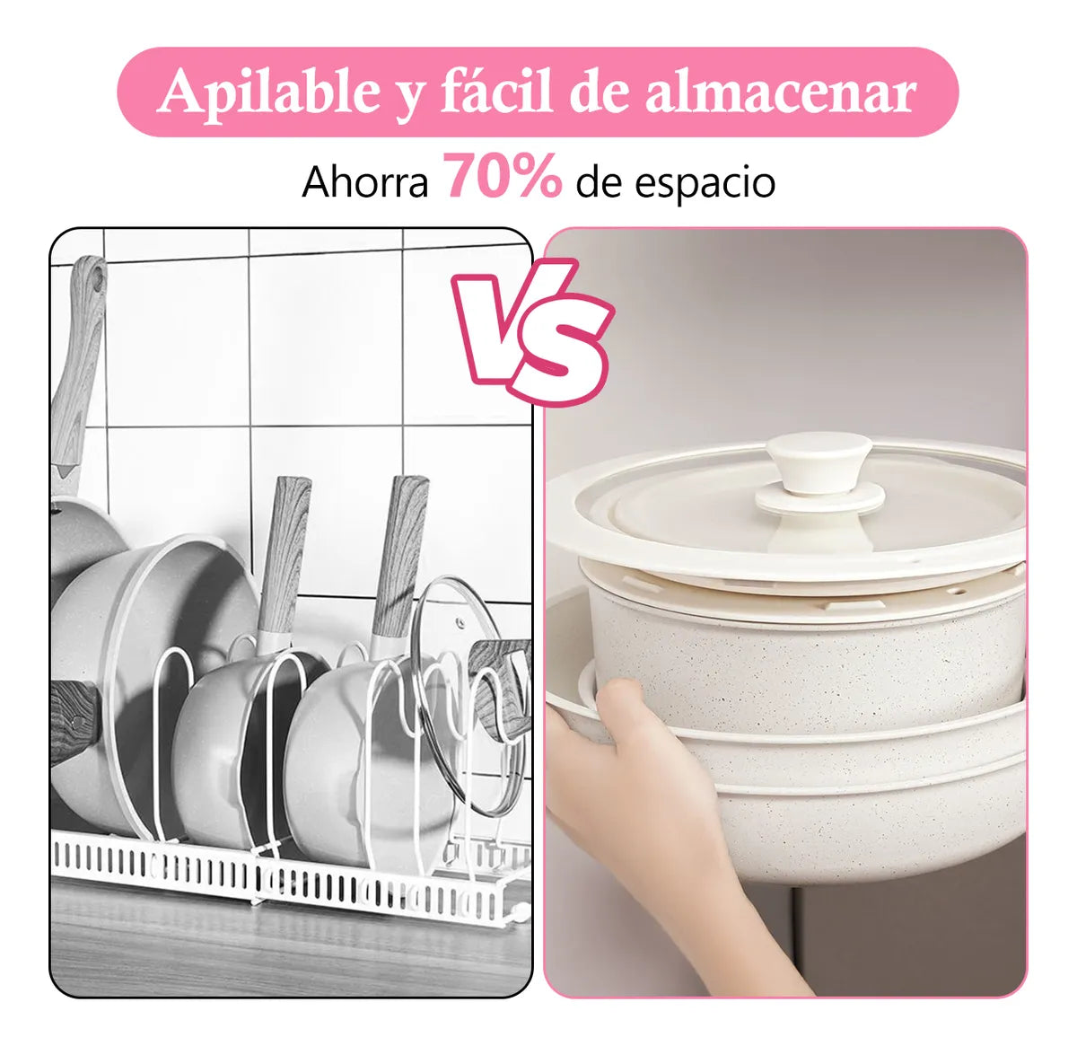 Bateria De Cocina Juego De Sarten Con Mango Desmontable 15pc