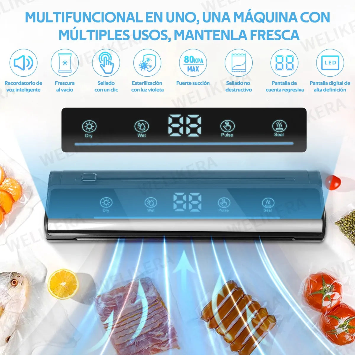 Multifuncional Maquina Envasadora Al Vacio Esterilización Uv