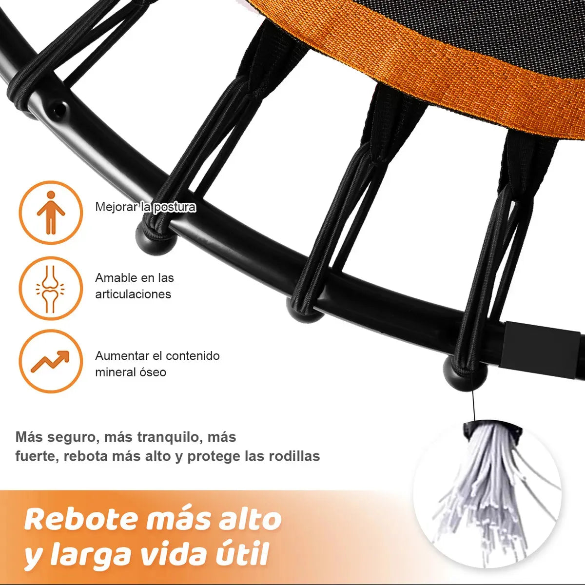 Rowide® Trampolín Fitness Ejercicio Jumping Aerobicos