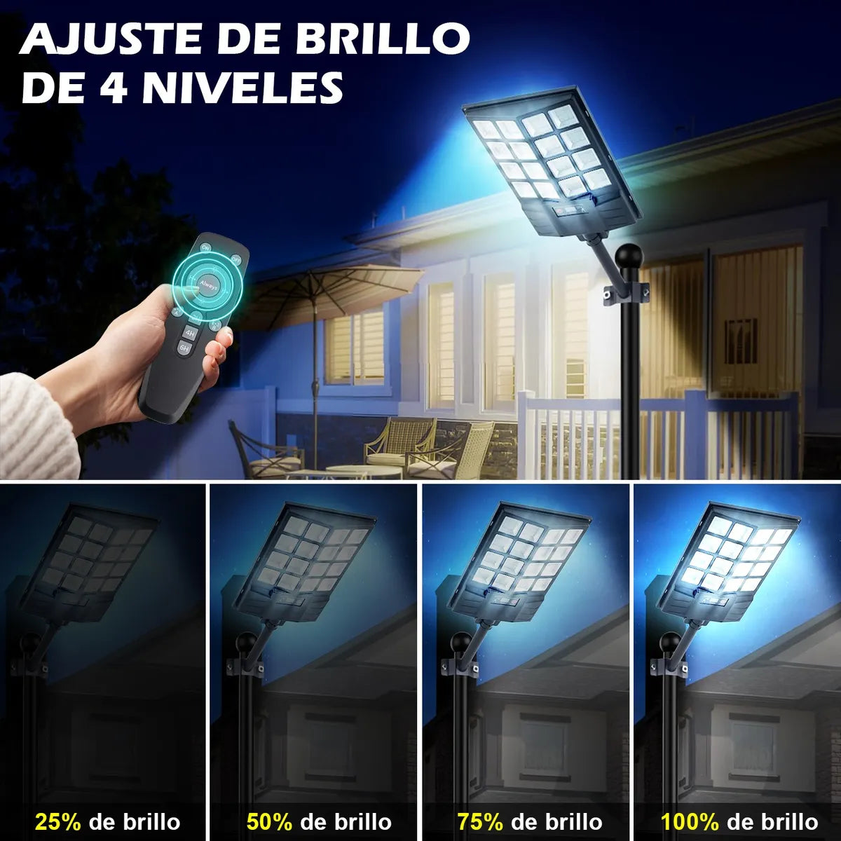 Dopwii® Lampara Led Solares Focos Para Exterior Luz Suburban