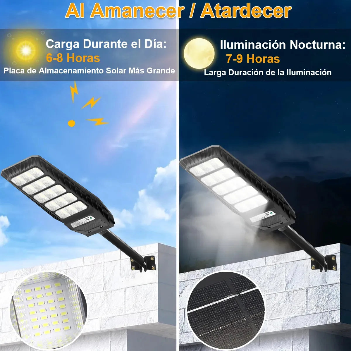 Dopwii® Lámpara Led Solar Exterior Suburbana 5800w Público