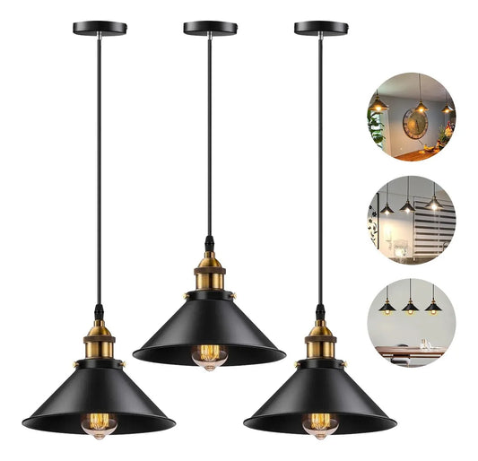 Dopwii® Lámpara Industrial De Techo Iluminación E26 3pcs
