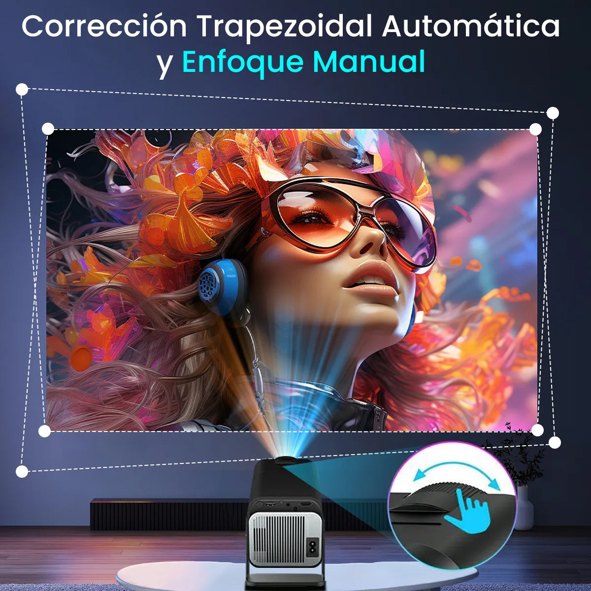 Proyector Hd 8k Android 11 Wifi Full 1080p 15000lm Projector