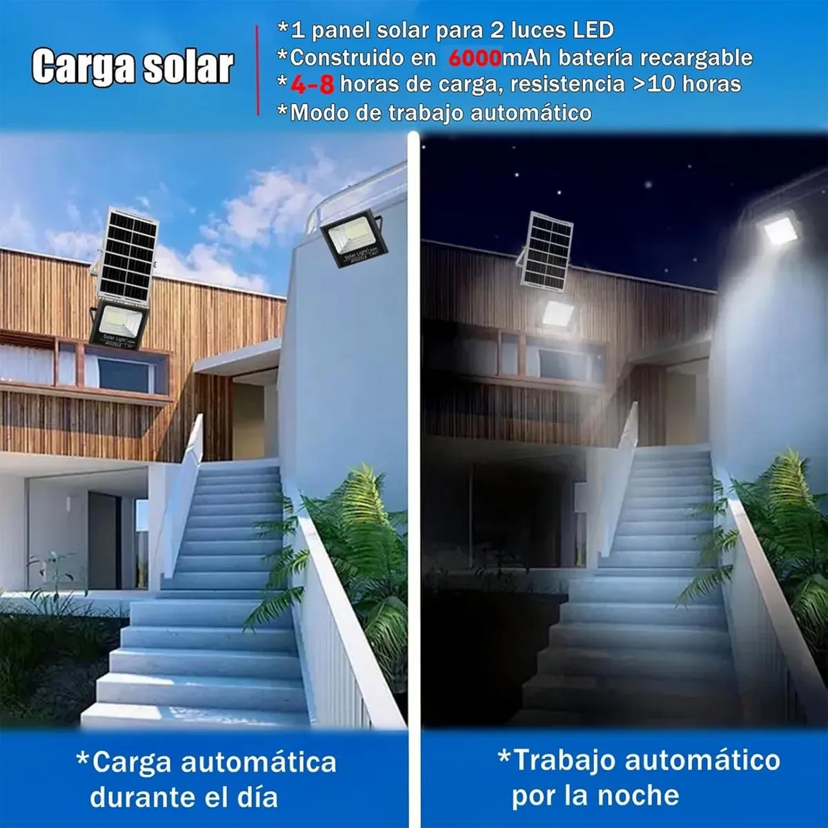 Dopwii Lámpara Solar Led Exterior Reflector Ling2 X