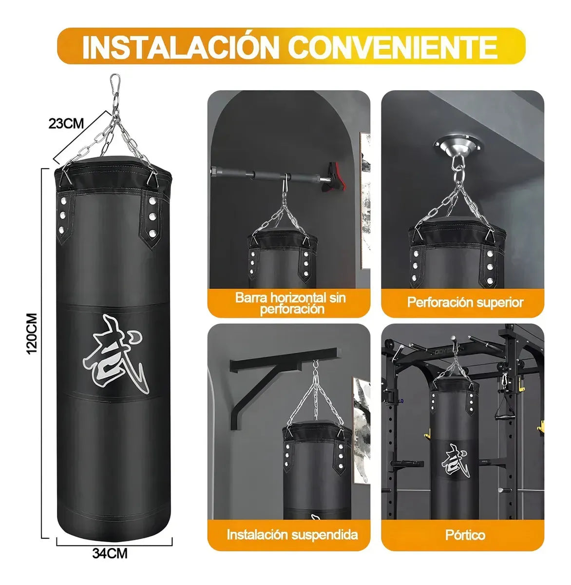 Rowide®saco De Boxeo Profesional Costal De Box Guantes Negro