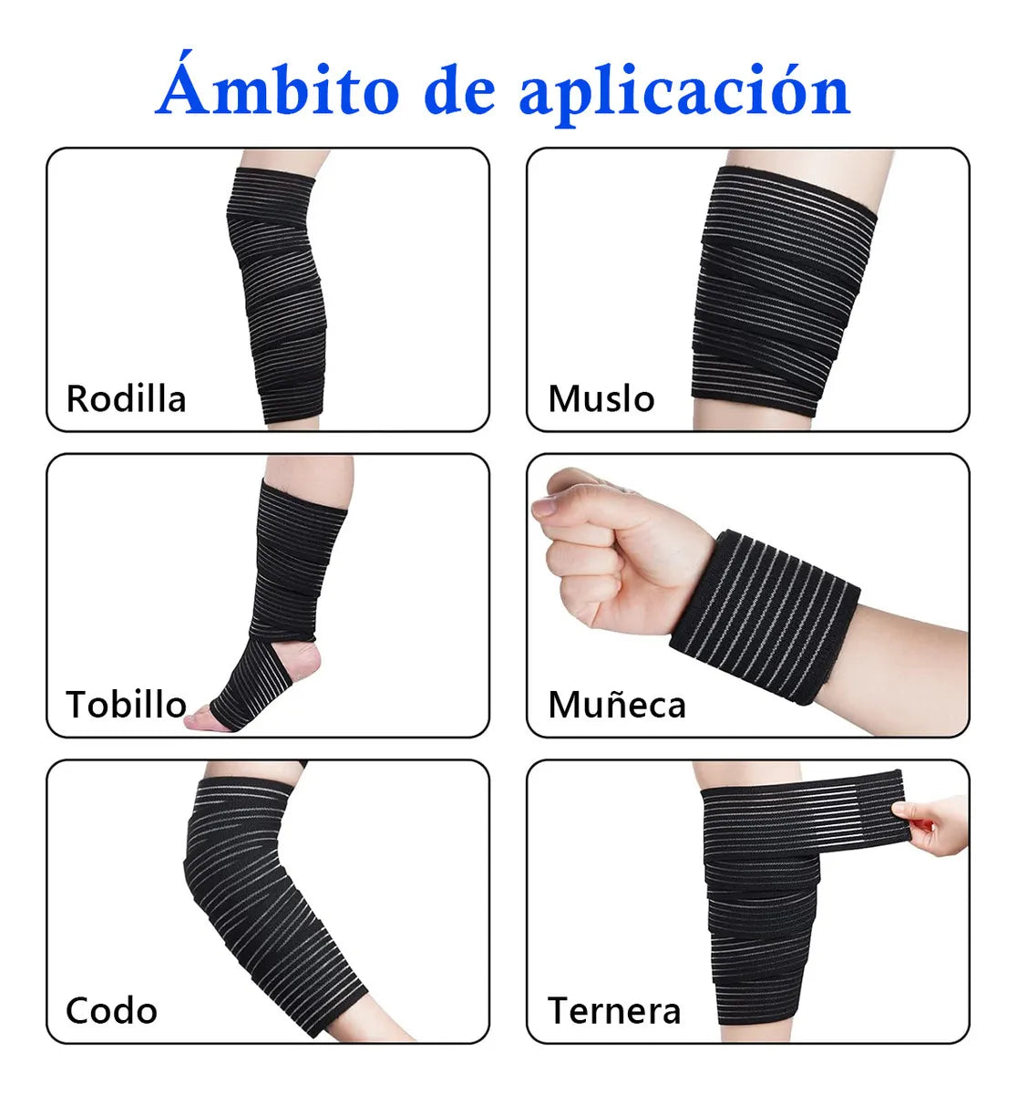 Rodillera Elástica Vendas 3 Par Bandas Deportiva Rodilla Gym，3 Par Rodilleras Elásticas Deportivas Compresion Para Gym，Rodilleras Y Tobillera Deportivas Elásticas Compresion Gym