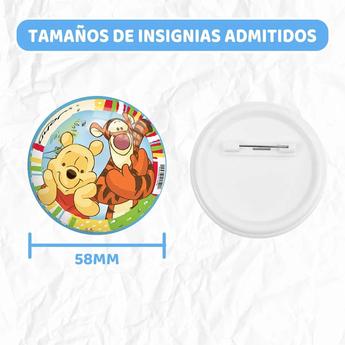 Máquina Hacer Botones, Maquina Para Hacer Pines 58mm 100pcs