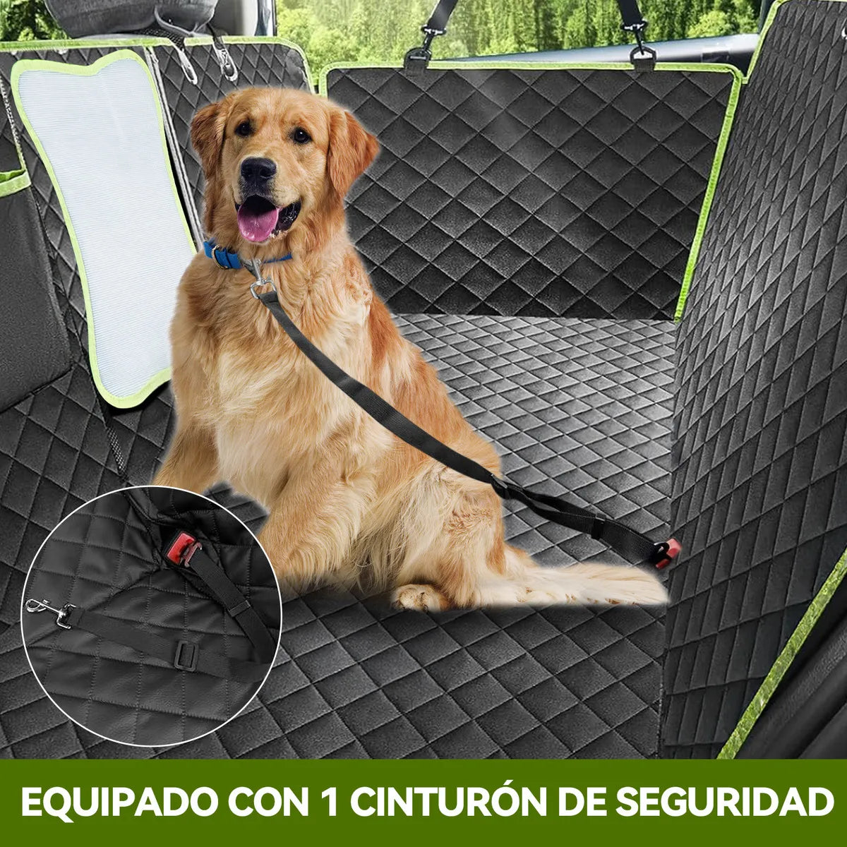 Lokooy Protector Cubre Asientos para Mascotas Negro y Nerde, Cubre Asientos para Perros, Fundas para Autos