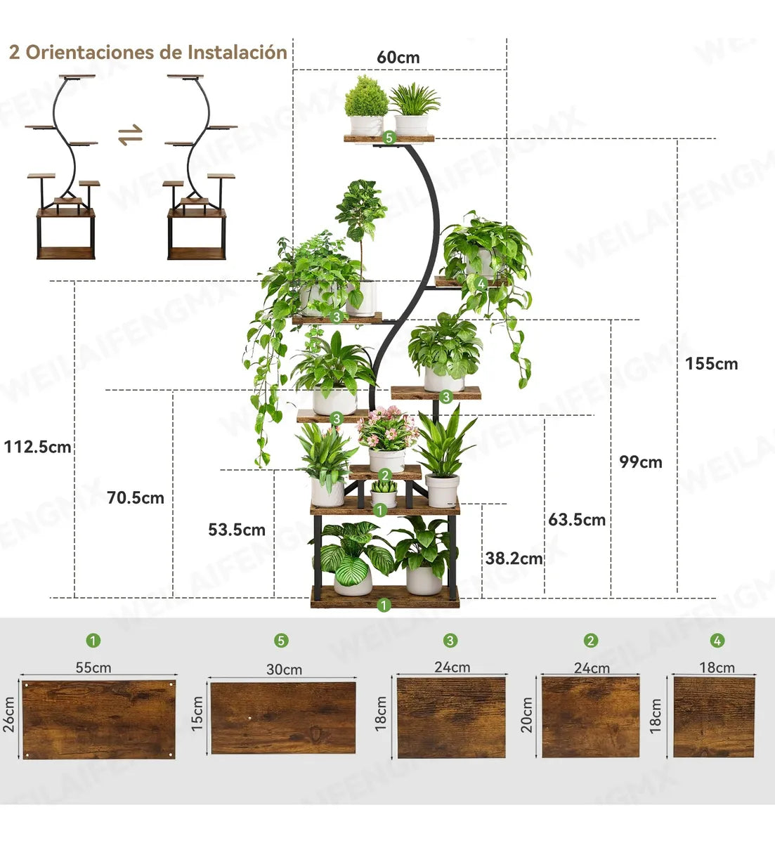 Estantes Para Plantas, Porta Macetas, Con Luces Para Plantas