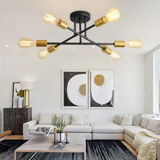 Dopwii® Lámpara De Techo Semiempotrada Moderna De 6 Luces