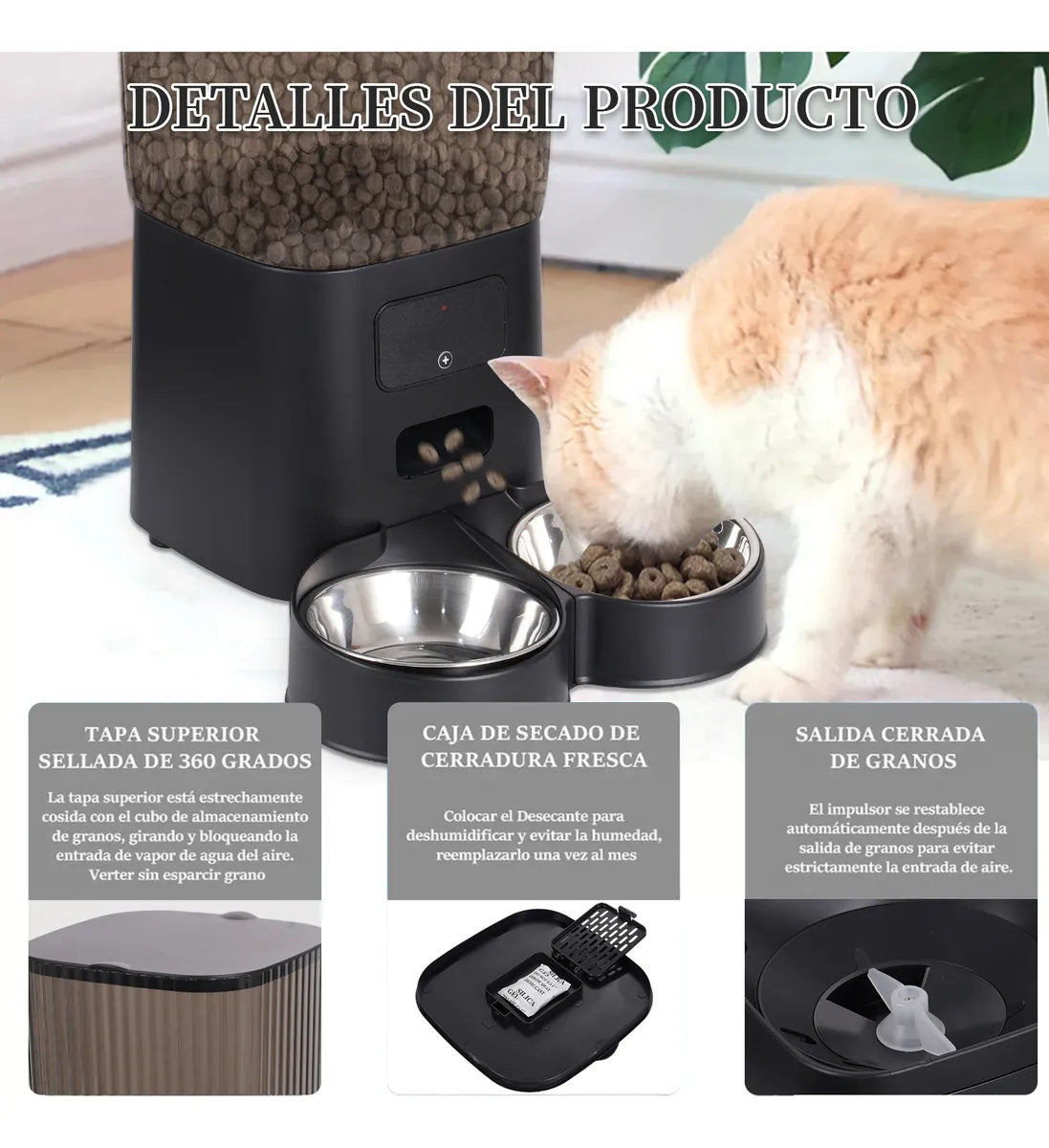 Comedero Dispensador De Comida Alimentador Para Perros Wifi