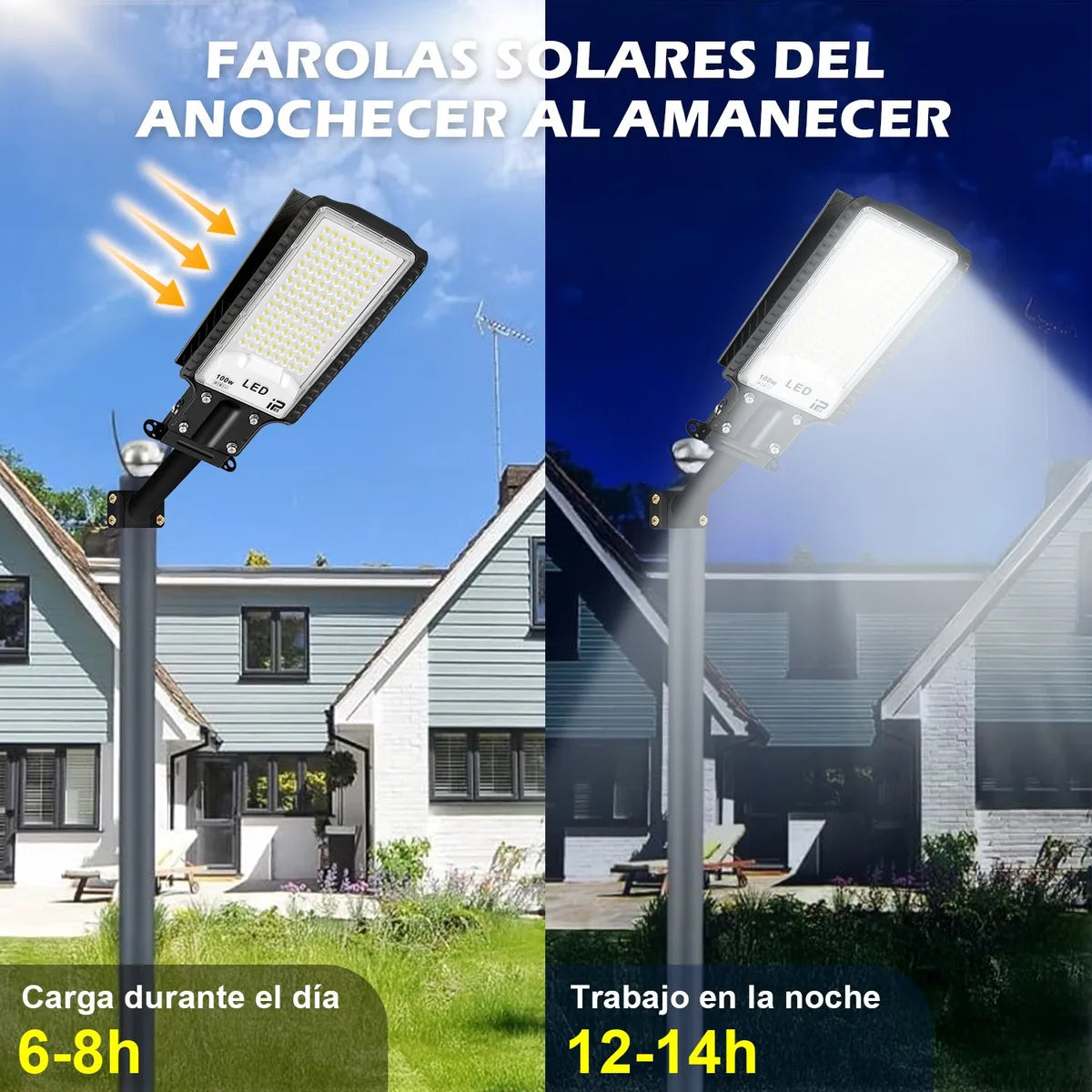 Dopwii® Lámpara Led Solar Exterior Luminaria Suburbanas Ip67