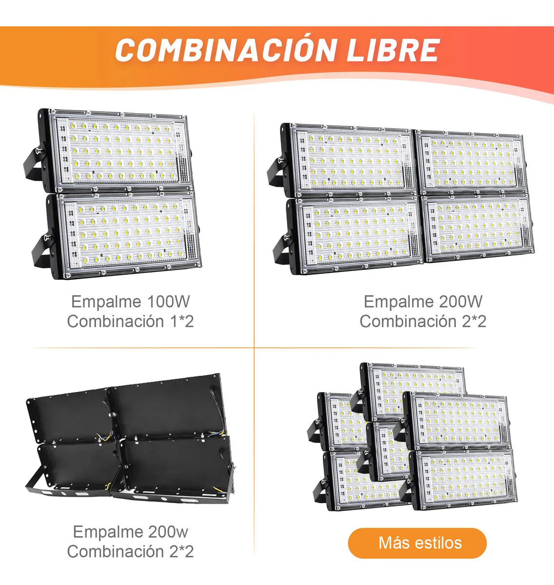 Dopwii® 5pz Reflector Led 50w Lampara Led Exterior Ip65