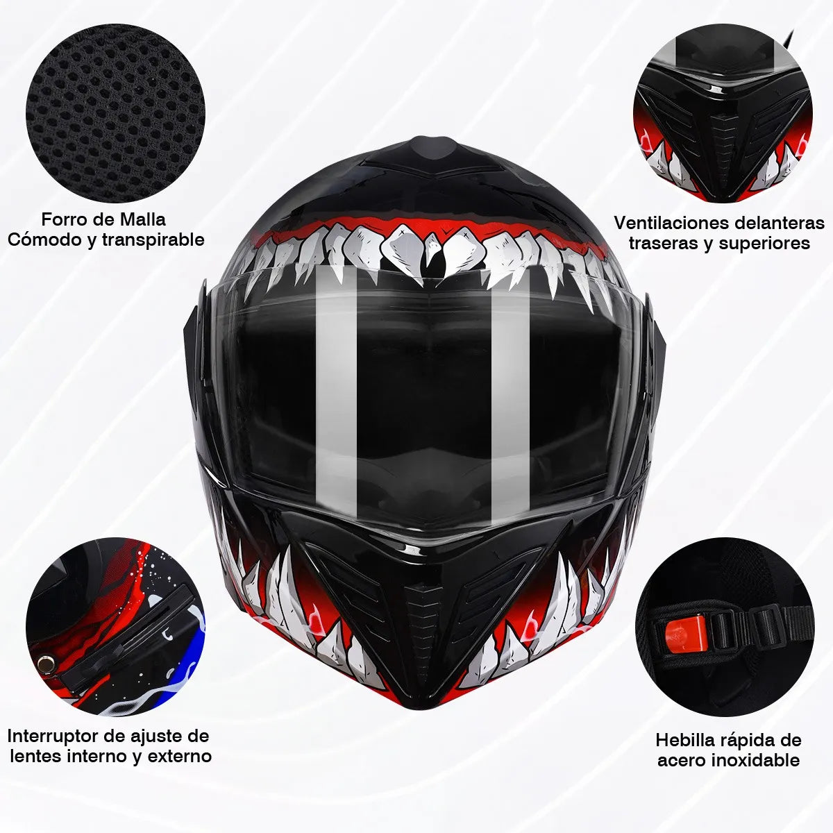 Casco Abatible, Cascos Para Motos Certificados Dot Con Visor