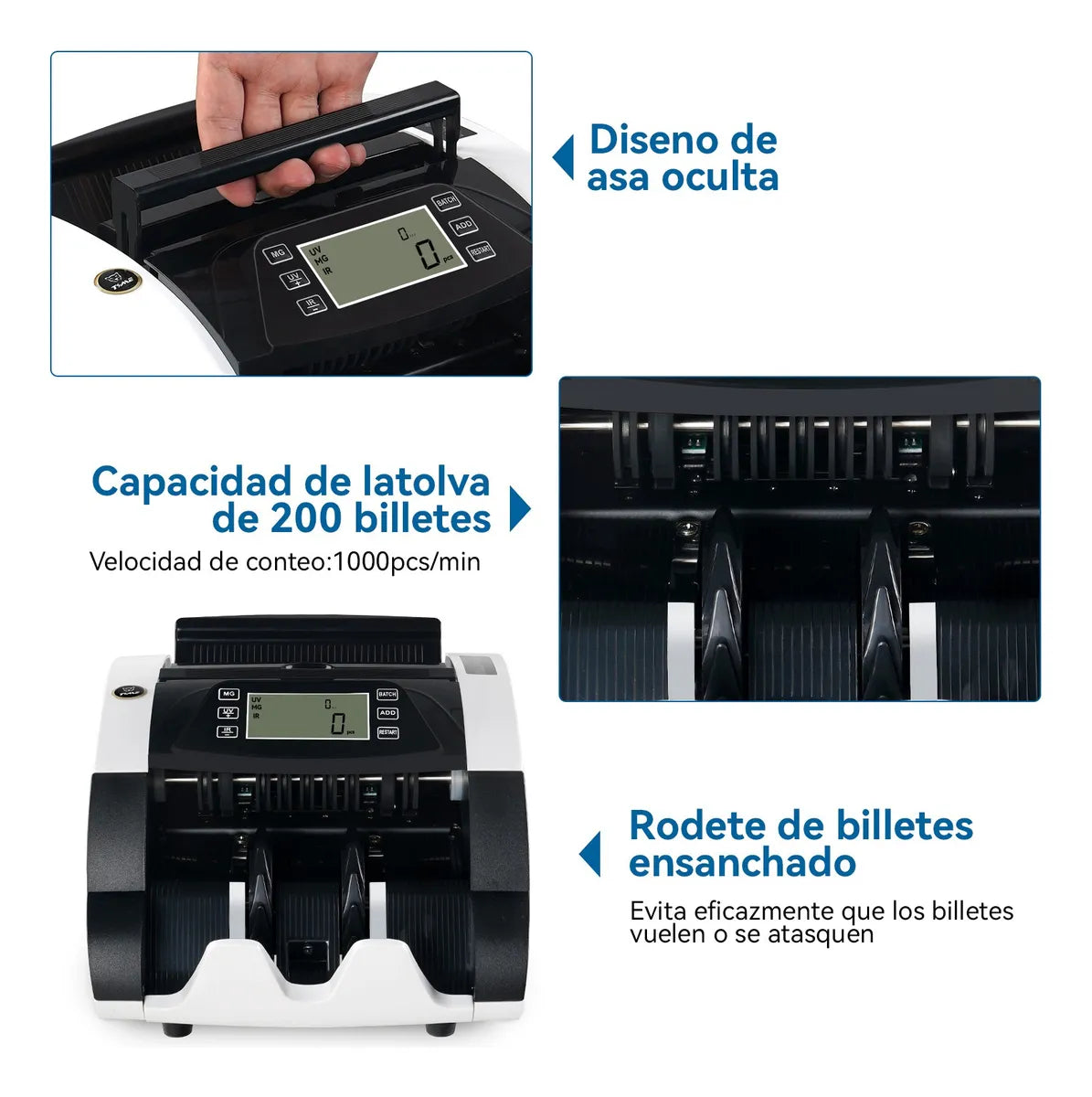 Contadora Billetes Detector De Billetes Falsos Profesional