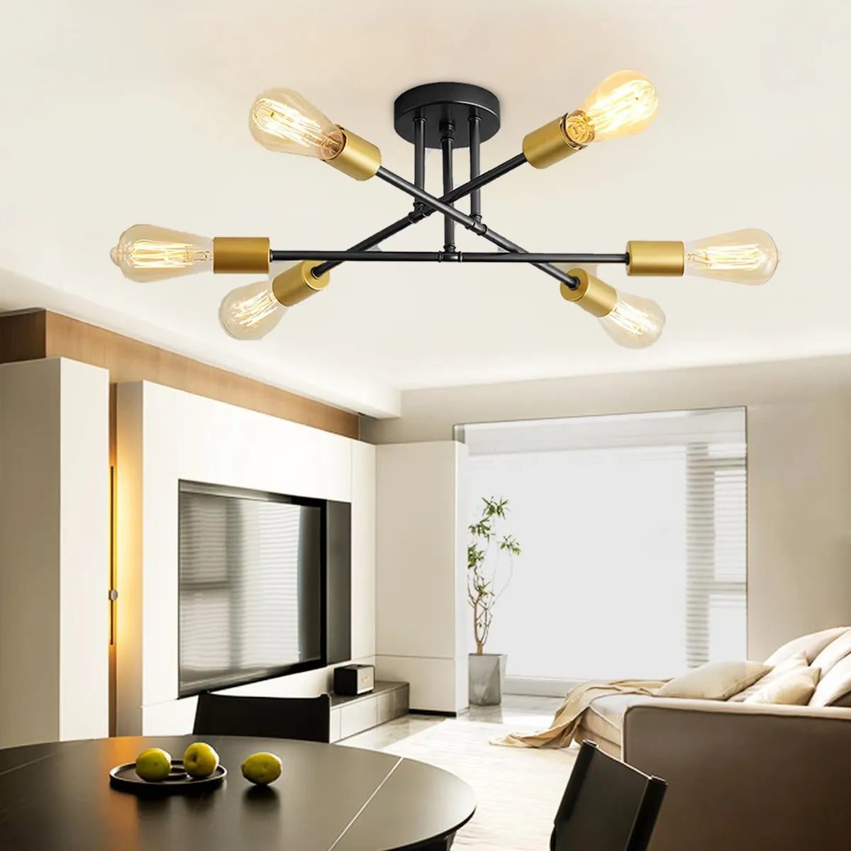 Dopwii® Lámpara De Techo Semiempotrada Moderna De 6 Luces