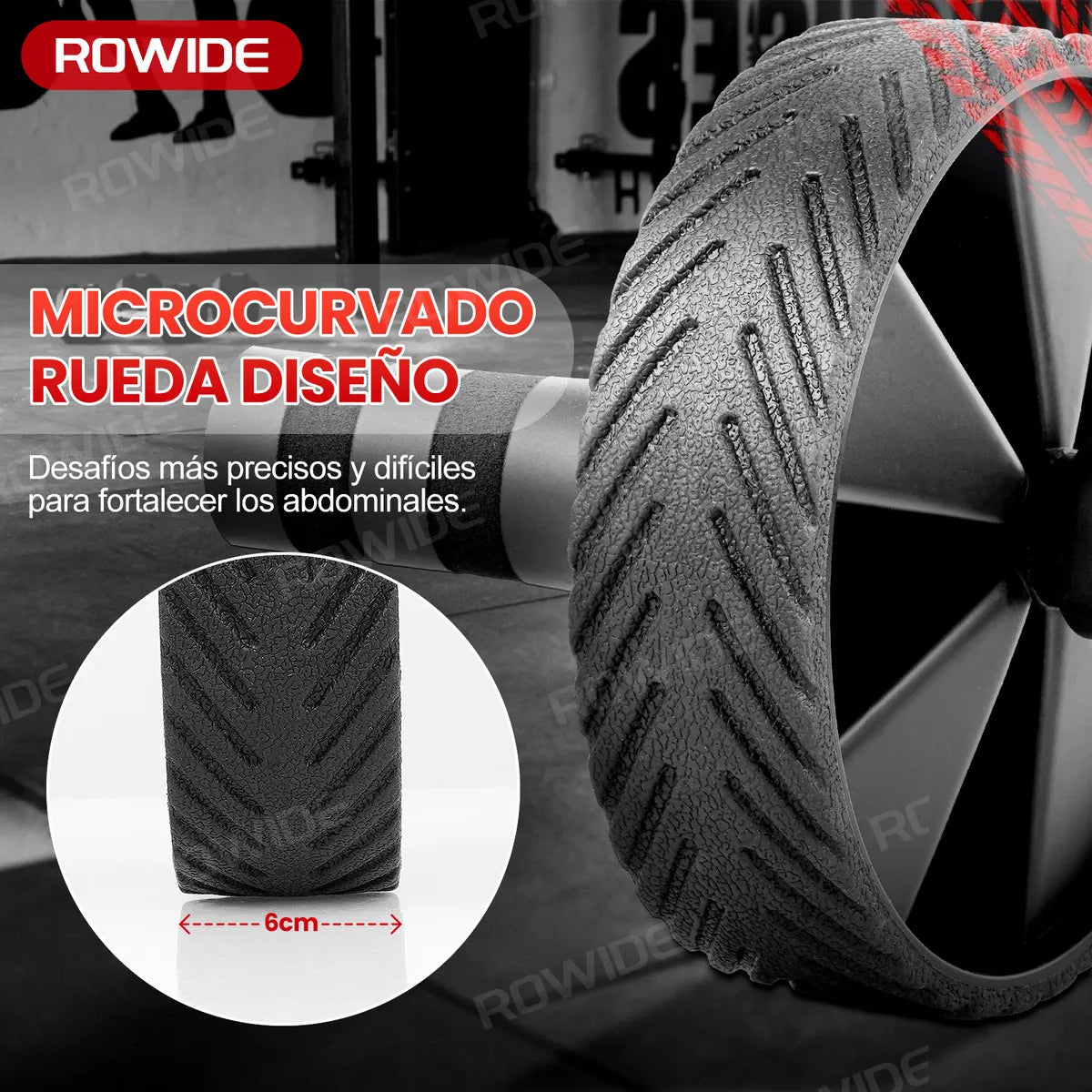 Rowide® Kit De Ejercicio Rueda Para Abdomen Gimnasio Push Up Yoga Deportes Fitness Con Cuerda Elástica y Cuerda para Saltar 12Pcs
