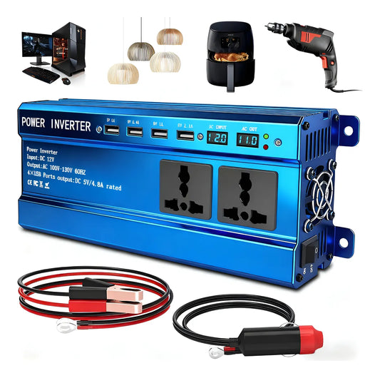 Convertidor De Corriente 12v Pantalla Digital Inteligente