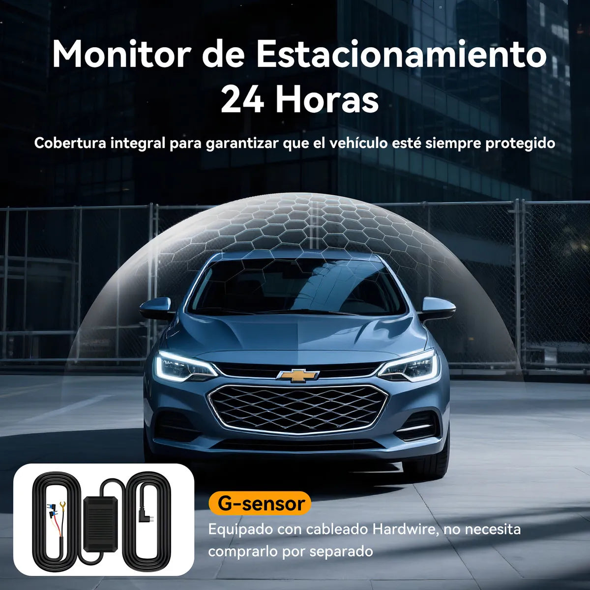 Autodiag® 4k Camara Para Auto Dash Cam Ultra Hd Con Visión Nocturna Wifi Gps, Lente Ultra Gran Angular, Vigilancia De Estacionamiento(equipado Con Línea De Alimentación Dedicada), Tarjeta 64g