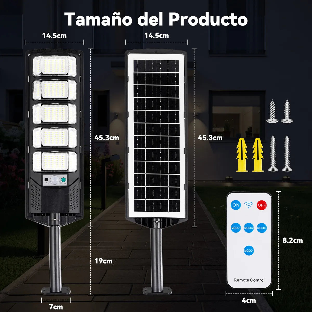 Dopwii® 2pcs Lámparas Led Solar Luz Exterior 2800w Suburbana