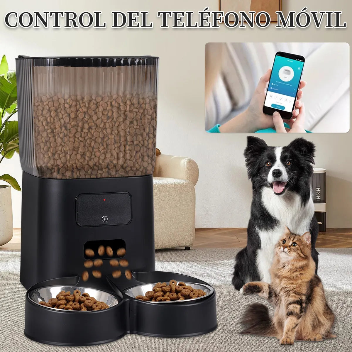 Comedero Dispensador De Comida Alimentador Para Perros Wifi