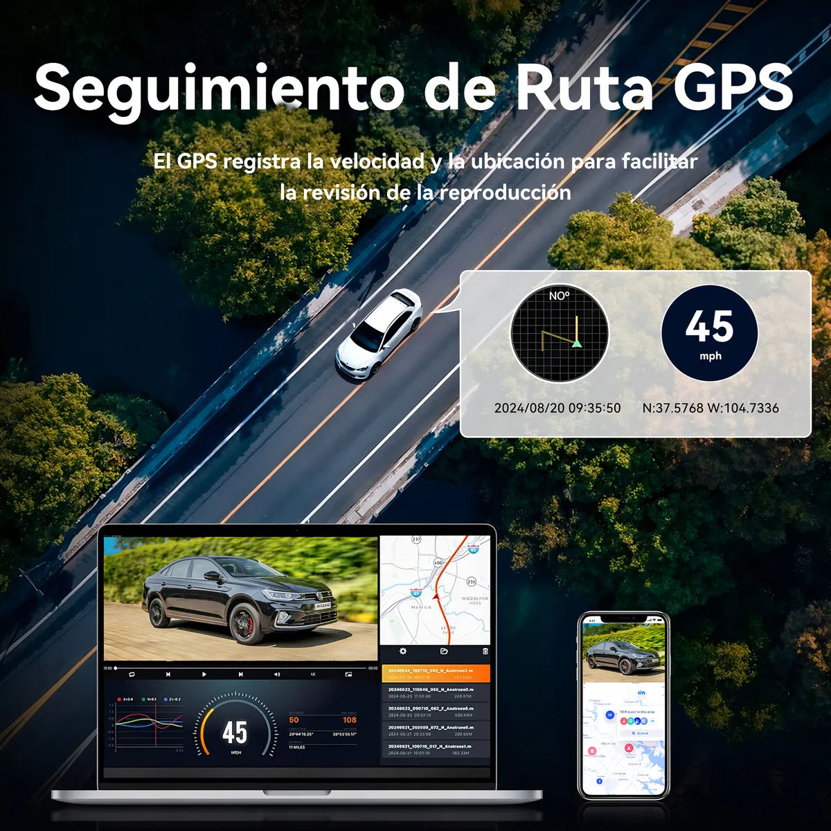 Autodiag® 4k Camara Para Auto Dash Cam Ultra Hd Con Visión Nocturna Wifi Gps, Lente Ultra Gran Angular, Vigilancia De Estacionamiento(equipado Con Línea De Alimentación Dedicada), Tarjeta 64g