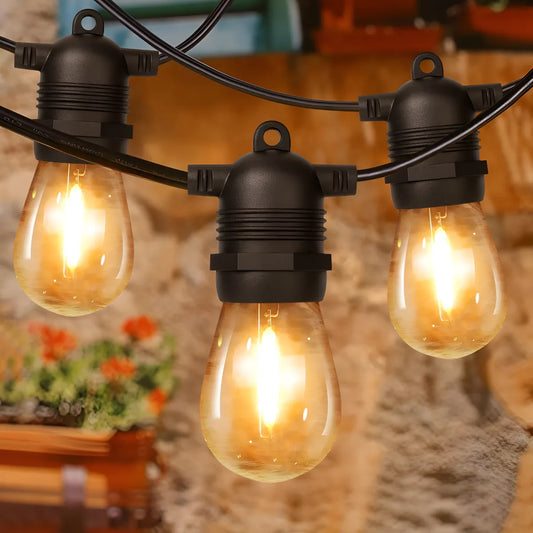 Dopwii Guirnalda De Luces Exterior 15m 15+1 Focos Led S14