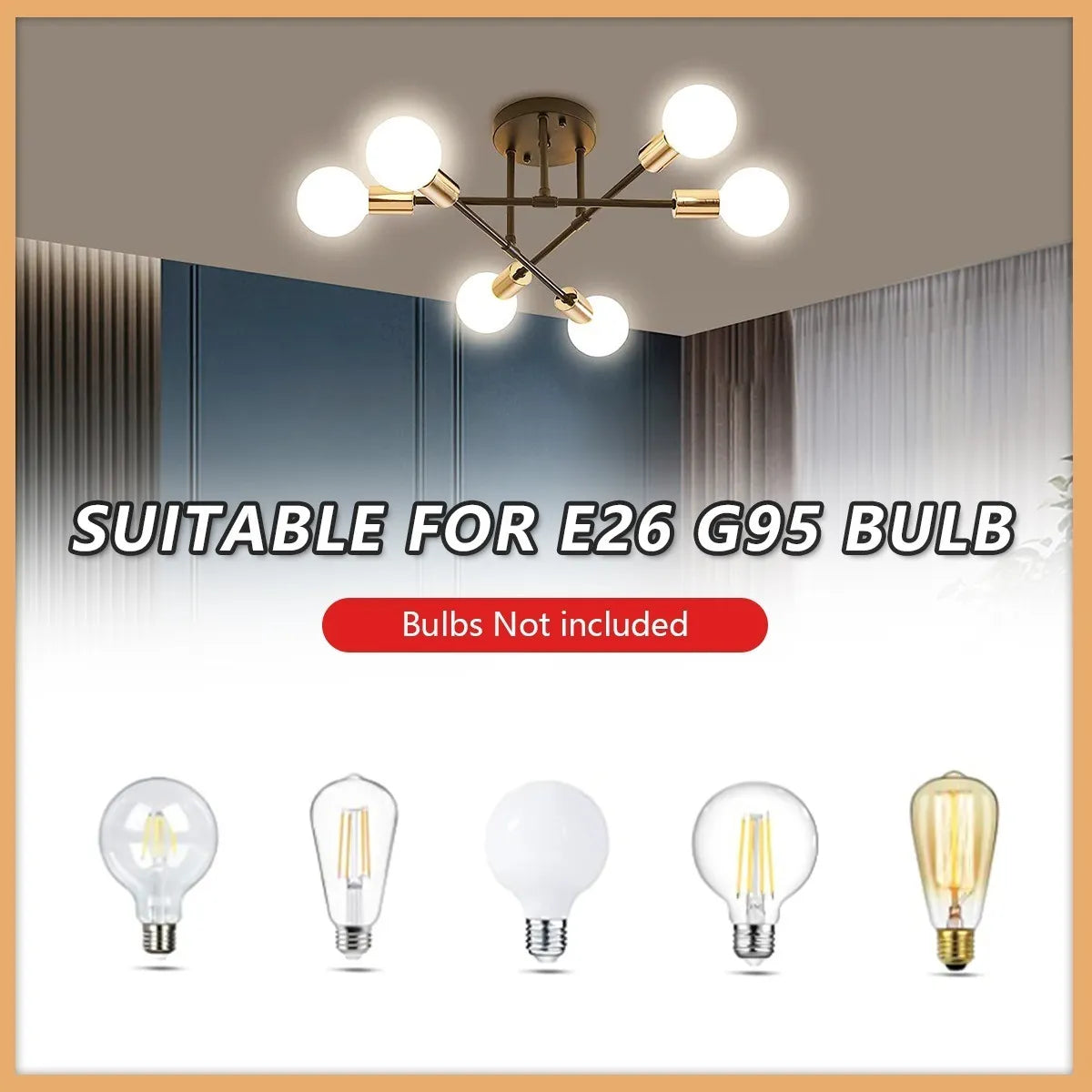 Dopwii® Lámpara De Techo Semiempotrada Moderna De 6 Luces