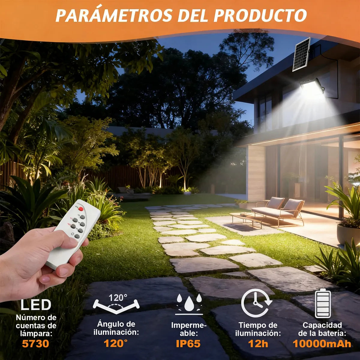 Dopwii® Lámpara Solar Exterior Reflector Led Ling2 10000mah