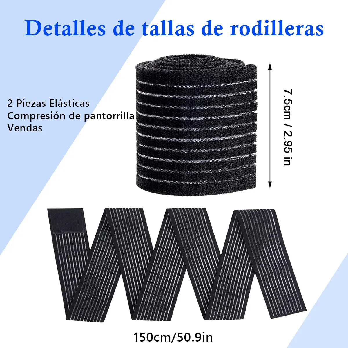 Rodillera Elástica Vendas 3 Par Bandas Deportiva Rodilla Gym，3 Par Rodilleras Elásticas Deportivas Compresion Para Gym，Rodilleras Y Tobillera Deportivas Elásticas Compresion Gym