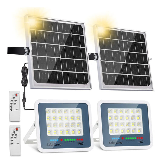 Dopwii Reflector Solar Exterior 2pzs Lámpara Solar 8000mah