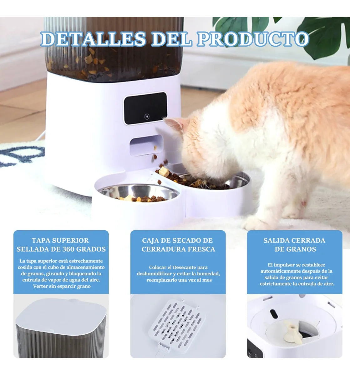 Comedero Dispensador De Comida Alimentador Para Perros Wifi