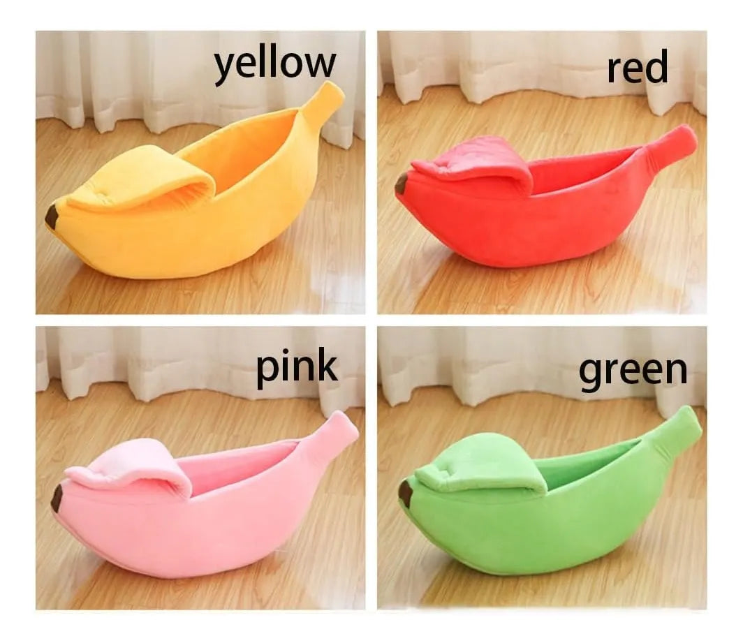 Cama Perro Cama Para Gato Forma De Plátano Cálido Lavable Xl