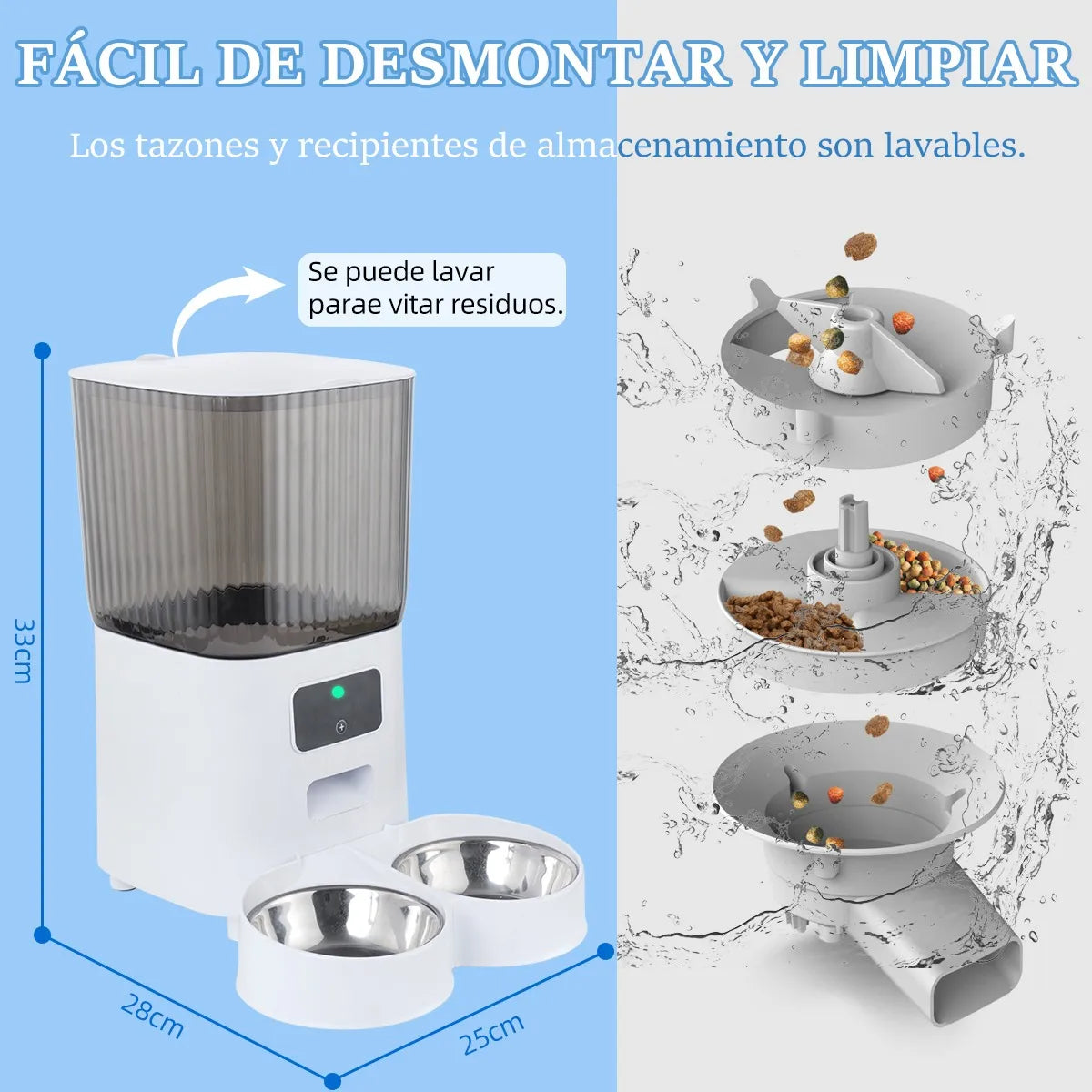 Comedero Dispensador De Comida Alimentador Para Perros Wifi