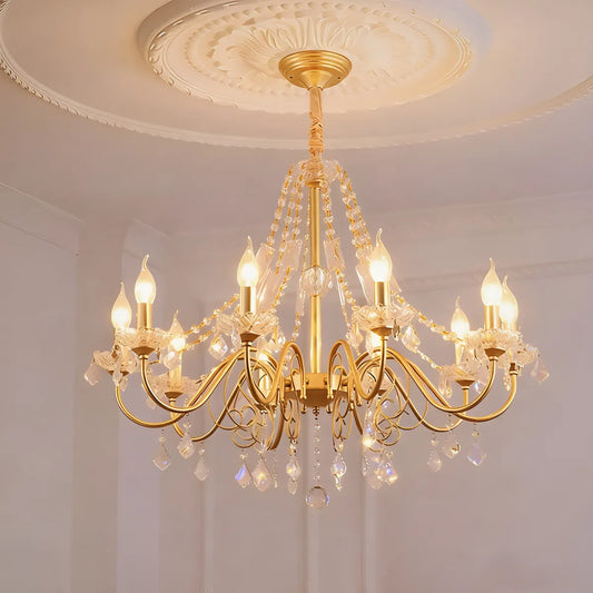 Dopwii Lámpara Colgante Vintage Cristal For Room 6 Light Dop