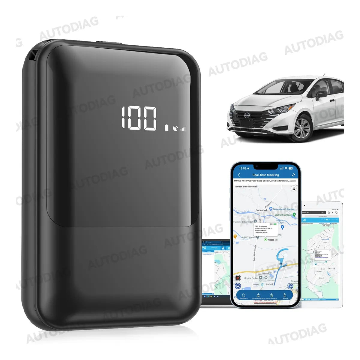 Rastreador Gps For Auto Vehicular Localizador 4g High Precision With Battery Level Indicator Autodiag