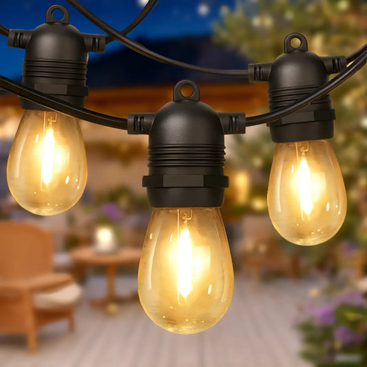 Dopwii Guirnalda De Luces Exterior 10m 10+1 Focos Led S14