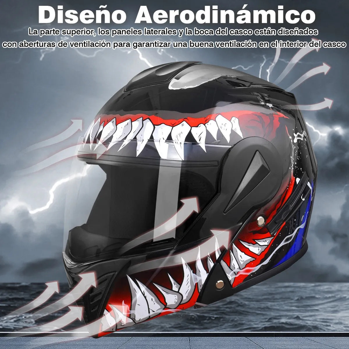 Casco Abatible, Cascos Para Motos Certificados Dot Con Visor
