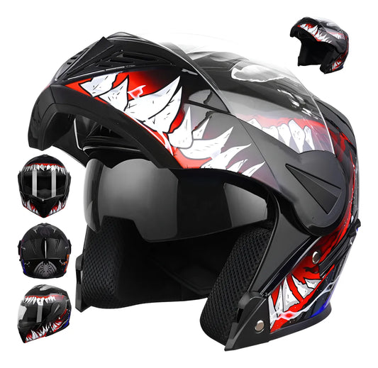 Casco Abatible, Cascos Para Motos Certificados Dot Con Visor