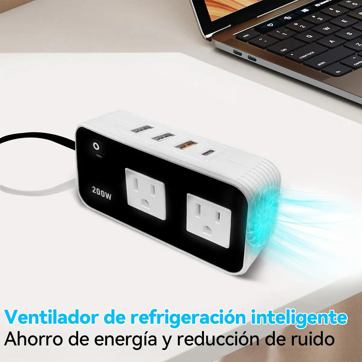 Inversor De Corriente Para Auto De 200w, 12v-110v, Pd 20w