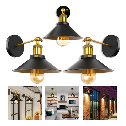Dopwii®lamparas De Pared Interior Vintage Industrial E26 3pz