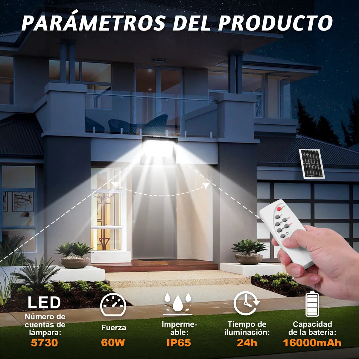Dopwii® Lámpara Solar Exterior Reflector Ling2 Pro 16000mah