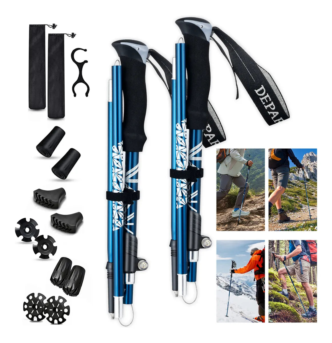 Rowide® 2 Baston Trekking Ligero Senderismo Caminar Escalar