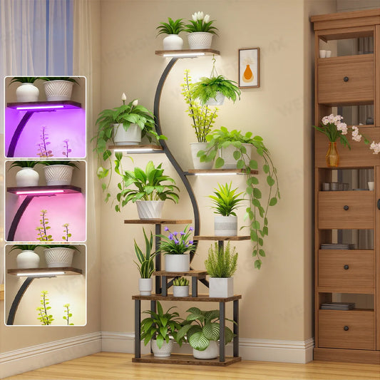 Estantes Para Plantas, Porta Macetas, Con Luces Para Plantas