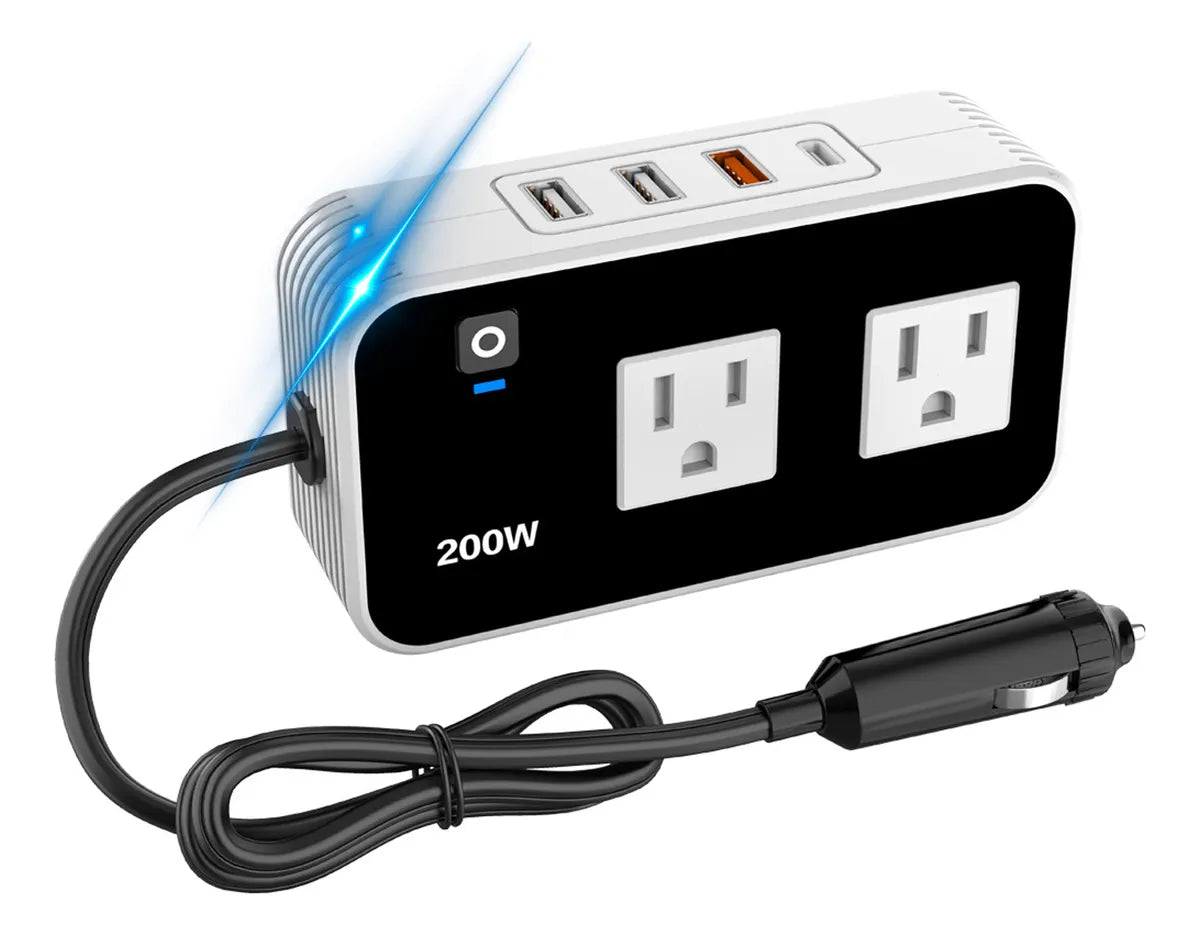 Inversor De Corriente Para Auto De 200w, 12v-110v, Pd 20w